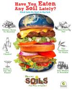 Product Description: Make the connection to what is in a "soil burger" to the food grown to make it. This is a PDF file (88.9 MB) for local printing. Size 24"x 30". Costs for local printing is the customers responsibility. Link to the PDF file will be sent to the customer.Topurchaseprinted 2017 Stewardship materials please visit theGoetz Printing storefrontto “print-on-demand” high-quality materials.</br> Poster - Healthy Soils Are Full of Life!