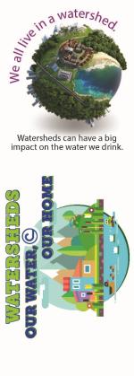 Product Description: Great product for your schools, libraries and community outreach efforts. This is a PDF file (862 KB). Cost for local printing is customers responsibility.Topurchaseprinted 2018Stewardship materials please visit theGoetz Printing storefrontto “print-on-demand” high-quality materials.</br> 2018 Bookmark - Watersheds: Our Water, Our Home