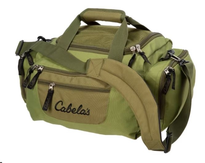 Product Description: Introducing the Cabela's® Catch-All Gear Bag – the bag so rugged, legend has it Bigfoot has been spotted carrying one.Crafted from the tears of rain clouds, this bag is made of tough, weather-resistant 600-denier polyester.</br></br>Need to fit all your camping gear, your pet iguana, and a bag of marshmallows for those late-night s'mores cravings? No problem! This bag's got you covered, and then some!</br></br>Tired of fumbling around with your gear like a squirrel in a thunderstorm? Fear not! Our Catch-All Gear Bag comes equipped with not one, not two, but SIX exterior pockets. It's like having a personal assistant for your equipment. There are pockets for everything - from your favorite lucky fishing lure to your secret stash of emergency snacks (we won't tell). Plus, it even includes zippered mesh pockets on the top and side!</br></br>Forthose moments when you're feeling fancy, we've thrown in a detachable, padded shoulder strap. You'll look so stylish, you might just start a new fashion trend in the wilderness. Or if you're more of a traditionalist, there are sturdy 1.5" nylon web carry straps with a padded handle, making you the undisputed royaltyof outdoor transportation.</br></br>15.75"L x 9.84"W x 7.87"H</br>Capacity: 1,280 cu. in.</br>Weight: 1.32 lbs.</br></br>Light asa feather in a helium factory!</br></br>And if all that's not enough to convince you, you can have your logo embroidered on the bag, so you can proudly show off your profession. Imported, because even bags need a vacation sometimes.</br></br>So, in conclusion, if you're looking for a gear bag that's tougher than a ninja warrior and roomier than a TARDIS, the Cabela's® Catch-All Gear Bag is the bag you never knew you needed. Get yours today!</br></br>AVAILABLE LOGOS: Conservation C; NCDEA; NRCS; ENVIROTHON, NASCA, NCPP.</br></br>Interested in adding your own logo?Fill outthis formand email it to us atstewardship@nacdnet.org.</br> Catch-All Gear Bag