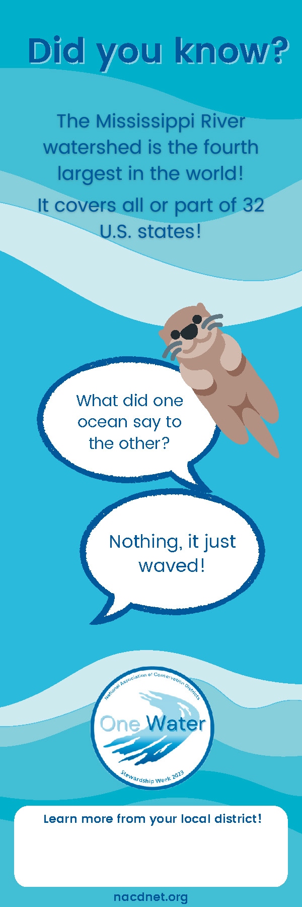 Product Description: Includes 20 mix and matchable fronts and backs for tons of bookmark options for all grade levels!Great product for your schools, libraries and community outreach efforts around the topic of the water cycleand its importance.</br></br>This is aPDF file for digital use orlocal printing.After the order is placed, the link to the PDF file will be sent to the customer.To purchase printed 2023Stewardship materials please visit theGoetz Printing storefrontto “print-on-demand” high-quality materials.</br> One Water Bookmarks