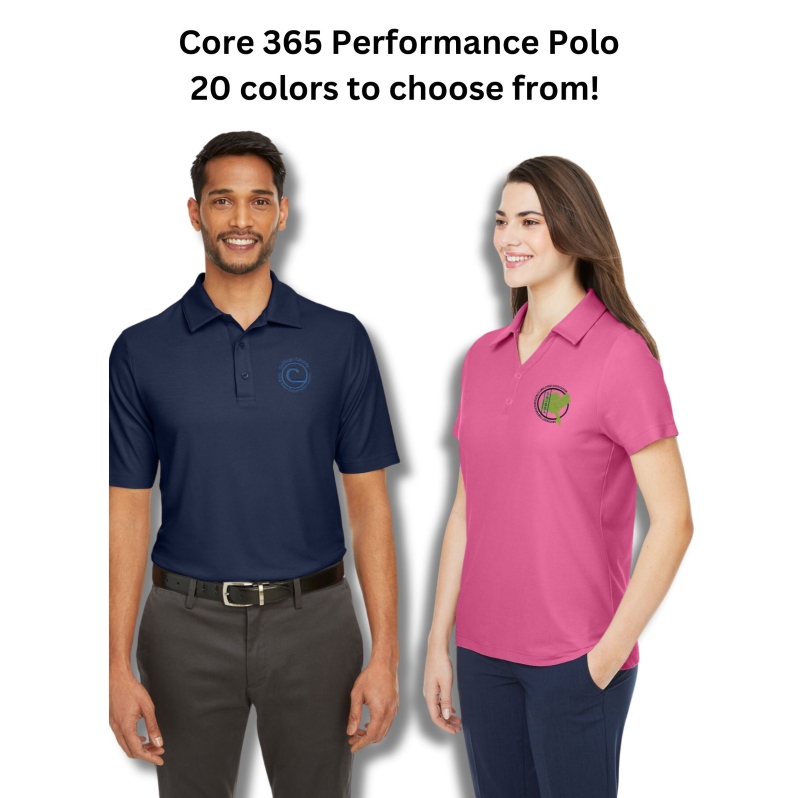 Product Description: Click "More Images" above and expand window for additional photos!</br></br>At the NACD Marketplace, we prioritize service to our members over profitability. In partnership with Cabela’s and Bass Pro, we offer business-to-business pricing on high-quality apparel and accessories. Prices vary based on product size, reflecting the actual cost, without inflating for larger or smaller sizes. All NACD apparel can be customized with your district, association, or other NACD partner logo embroidered at no extra charge.</br></br>Sizes range from XS to 5XL. Once your order is placed, we will begin the customization process promptly. Please note that newly submitted logos may require additional setup time for embroidery or engraving and a quality check. Orders with pre-existing logos will typically be processed and shipped within a week. All items are shipped directly from Bass Pro/Cabela's. We deeply value you as a customer and conservation partner. To ensure your order is accurate and meets your expectations, please provide all necessary details such as sizes, colors, and other specifications. While we strive to keep all Marketplace items in stock, if availability is limited, our team will work quickly to resolve any issues and ensure your satisfaction.</br></br>Custom logo? Email it to us at stewardship@nacdnet.org.</br></br>Introducing our high-performance polo shirts, designed for comfort and style:</br></br>Material: Lightweight 100% polyester pique (6 oz) with ChromaSoft technology for a soft, cotton-like feel</br>Performance: Moisture-wicking, antimicrobial, and quick-drying</br>Comfort: Heat-sealed labels, no scratchy tags</br>Fit: Available in men's and women's sizes</br>Design:</br></br>Women: Y-neck placket with button detail</br>Men: Classic three-button placket, self-fabric collar with integrated collar stays</br></br>Additional Features: Dyed-to-match buttons, side vents for mobility</br>Care: Machine wash cold, tumble dry low, cool iron if needed</br>Packaging: Individually packaged with tissue paper to maintain pristine condition</br>Imprint: Embroidered quality logo for a lasting impression</br></br>Perfect for work or casual wear, these polos combine performance and style.</br> Core 365 Embroidered Performance Polo Shirt
