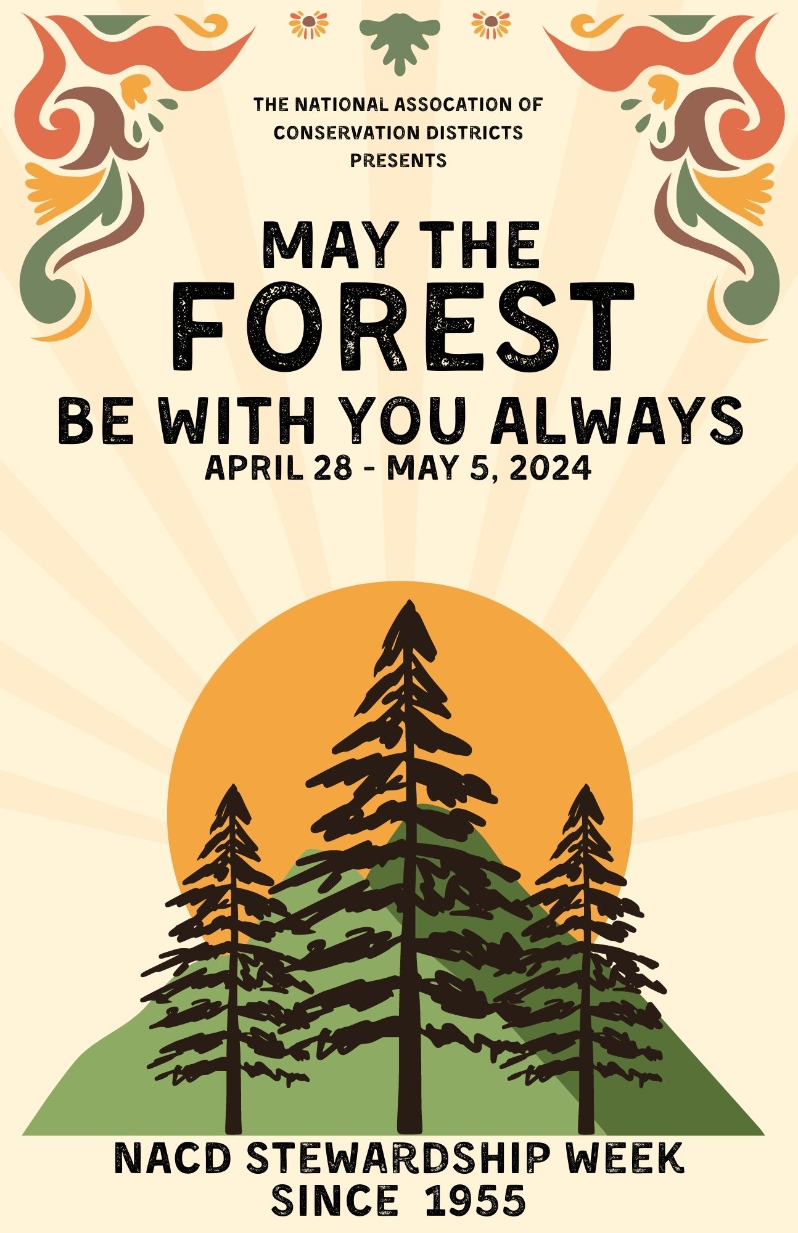 Product Description: Vintage Ink Block Style Poster - Fundraising for the 2024 NACD Additional Assist and Braille Poster Contests</br></br>Add a touch of vintage charm to your space with this beautifulink block-style*poster, measuring 11 x 17 inches. Each purchase supports the NACD 2024Stewardship Week theme "May the Forest Be With You Always."Additional Assist and Braille Poster Contests.All proceeds will support the new contests. Your contribution not only adds a unique piece to your collection but also helps promote inclusivity and environmental stewardship.</br></br>Only 75 prints are available.Each print is hand numbered.</br></br>Important information for shipping costs: Purchase must be made without any other marketplace merchandise for the poster shipping rate. Choose "calculate" for shipping and handling at checkout. Add country and zip then option for"Fundraising Poster" $10.00 at checkout. </br></br>Need help or have questions? Please email stewardship@nacdnet.org</br></br>*The term "ink block style" refers to the artistic technique used to create the design on the poster. It mimics the appearance of traditional ink block printing, where an image is carved into a block of material (such as wood or linoleum), then inked and pressed onto paper to create a print. However, in the case of this poster, the design is not actually created using ink block printing techniques. Instead, it is digitally designed to resemble the distinctive look of ink block prints, giving it a vintage and artistic flair.</br> 2024 Stewardship Week Fundraiser Poster