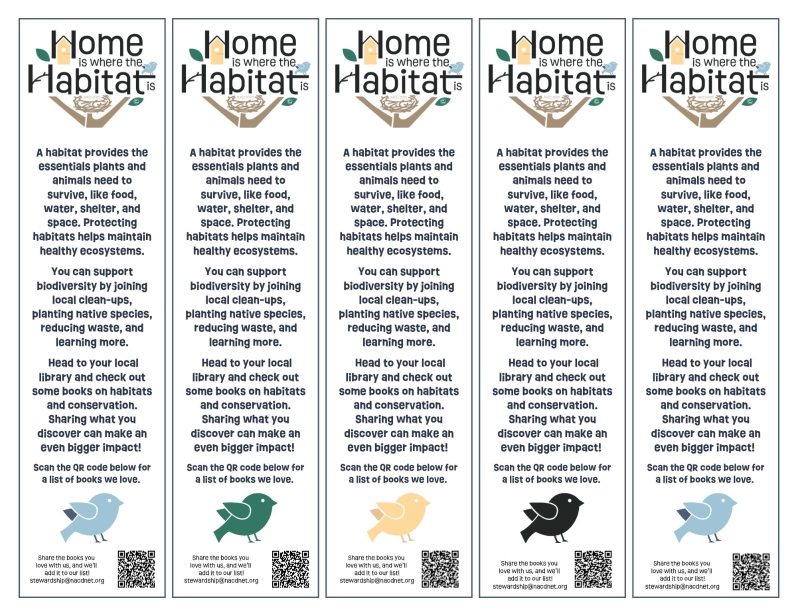 Product Description: This bookmark is a 5 in 1 print. Convienent for use in home, school or office printers. Print front and back, cut then trim. Bookmarks are a great way to celebrateStewardship Week at local schools, or at conservation events!</br></br>This is a PDF file for digital use and personal printing. After the order is placed, the link to the PDF file will be sent to the customer. For recipients with nacdnet.net email addresses, we kindly request that you add stewardship@nacdnet.org to your safe senders list to ensure seamless receipt of your download link. Should you be unable to access these settings, please feel free to send an email to stewardship@nacdnet.org with the subject line "safe sender," and our team will respond. This should help correct any email filter issues.</br> 2025 Bookmark Option: Stewardship 70th Year