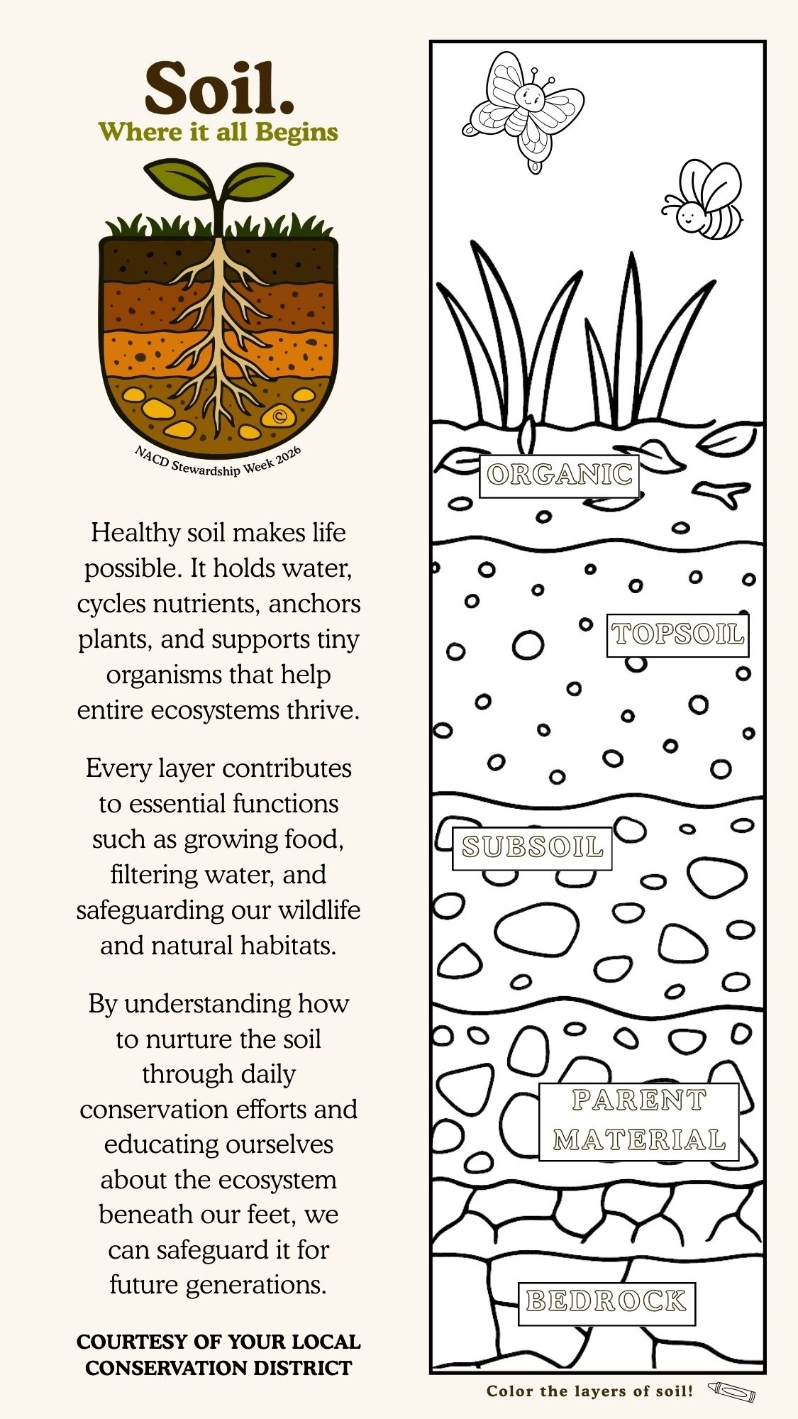 Product Description: This is a PDF file for digital use and personal printing. After the order is placed, the link to the PDF file will be sent to the customer. For recipients with nacdnet.net email addresses, we kindly request that you add stewardship@nacdnet.org to your safe senders list to ensure seamless receipt of your download link. Should you be unable to access these settings, please feel free to send an email to stewardship@nacdnet.org with the subject line "safe sender," and our team will respond. This should help correct any email filter issues.</br> 2026 Bookmark